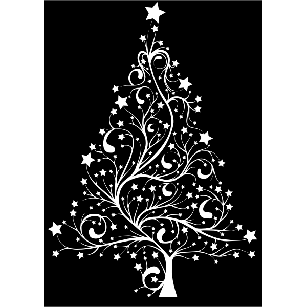 SVG Starry Christmas Tree