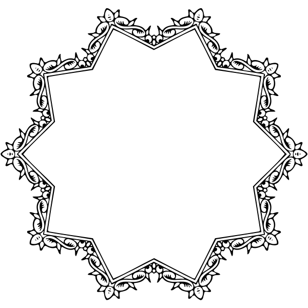 SVG Starry flowery frame