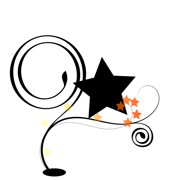SVG Stars and flourish design illustration