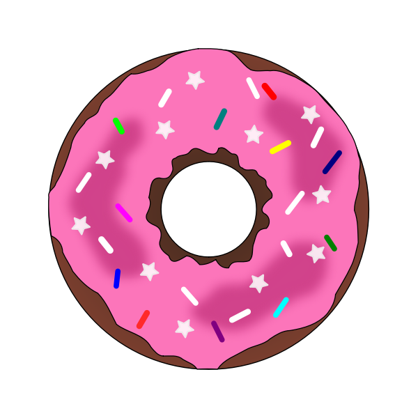 SVG Stars and sprinkles donut