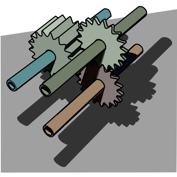 SVG Starter gears with rods