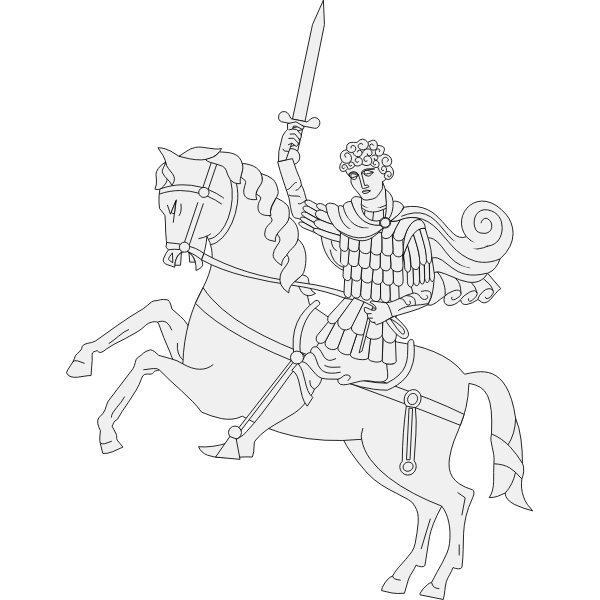 SVG Statue knight on horseback