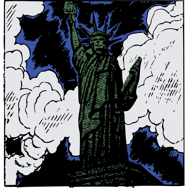 SVG Statue of Liberty cartoon