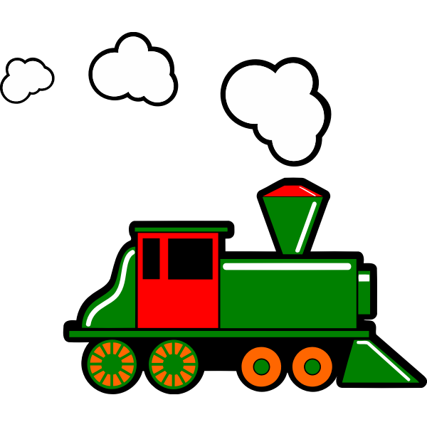 SVG Steam train in color