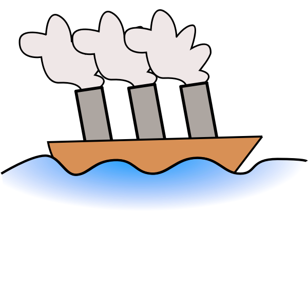 SVG Steamer ship vector image