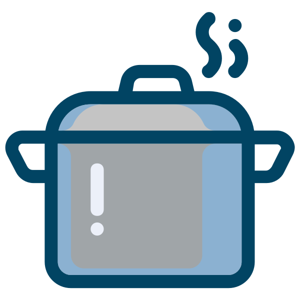 SVG Steaming stew pot
