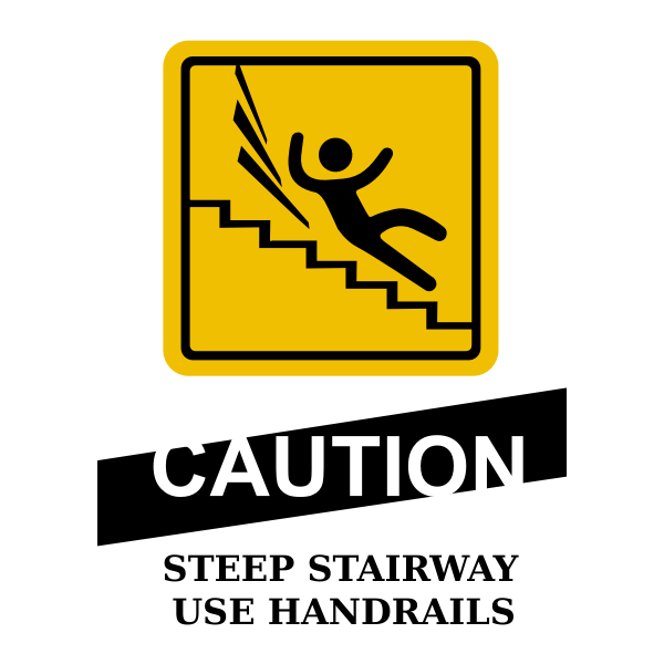SVG Steps caution sign