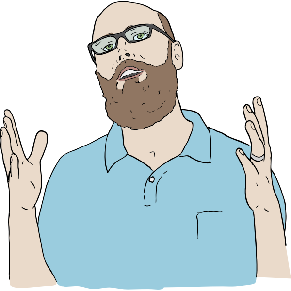 SVG Steve Lambert with Hands Out