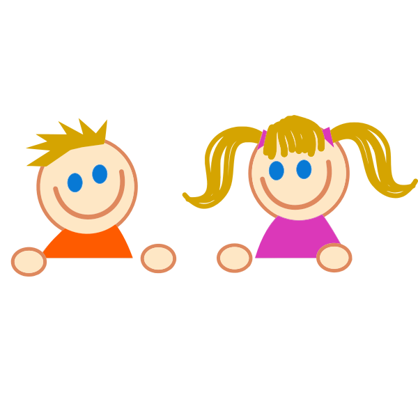 SVG Stick Figure Children