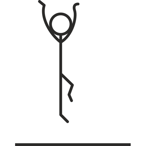 SVG Stick figure jumping