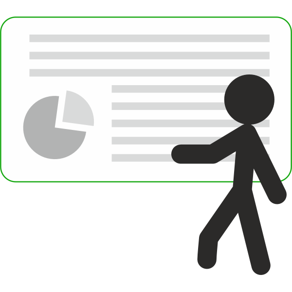 SVG Stick figure presenting vector clip art