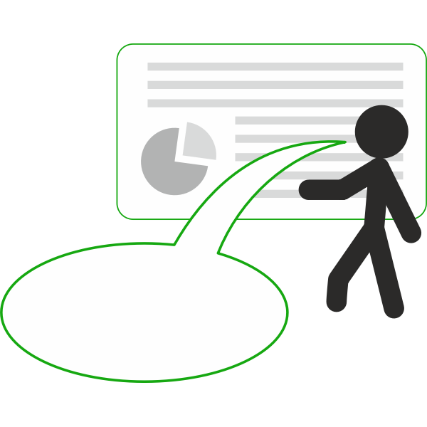 SVG Stick figure presenting vector image
