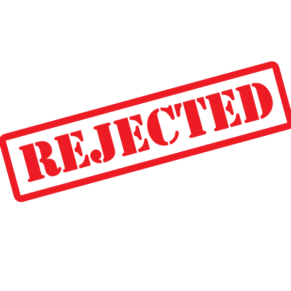 SVG Sticker text Rejected