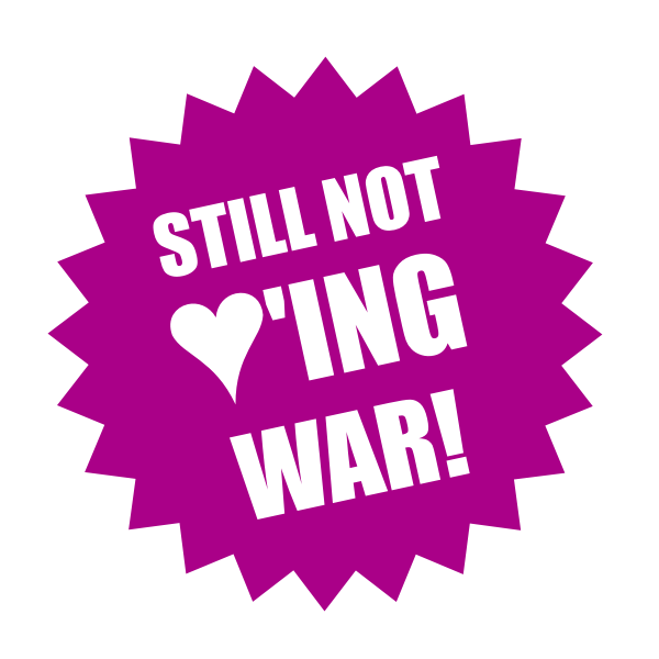SVG Still not loving war sticker vector clip art