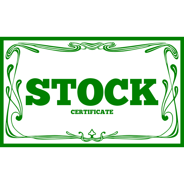 SVG Stock certificate vector