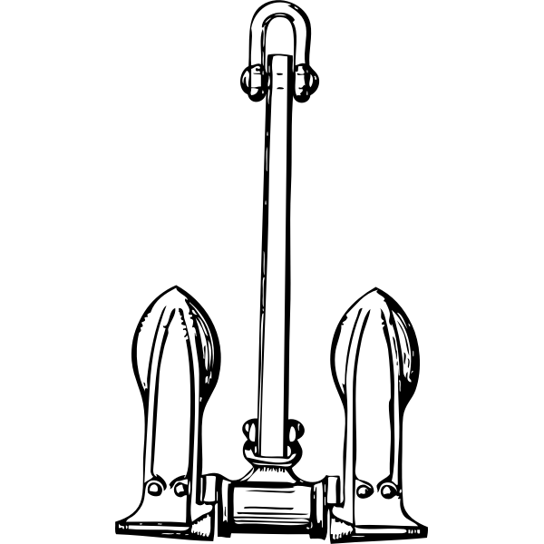 SVG Stockless anchor