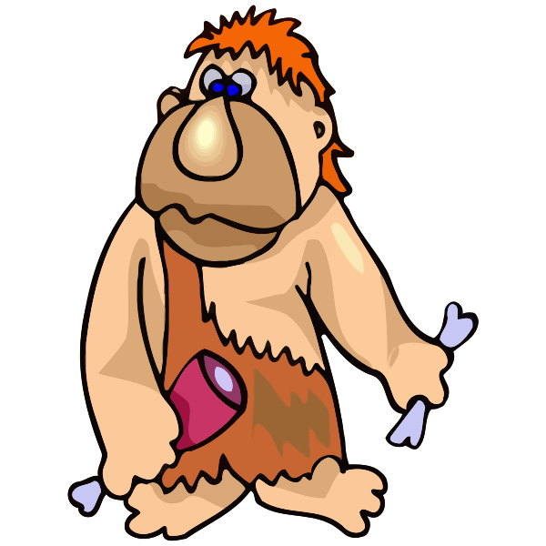 SVG Stone age man