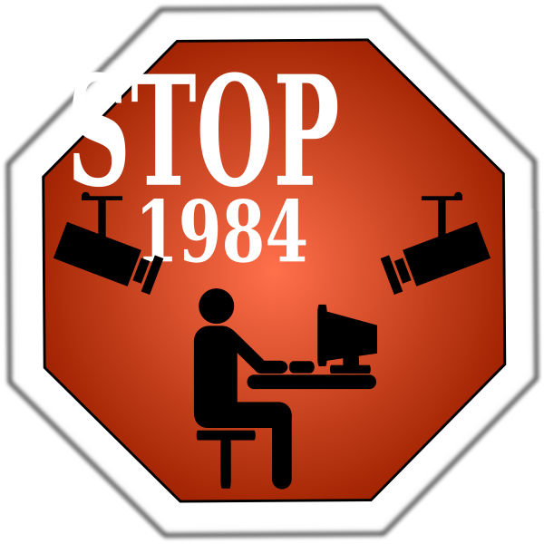 SVG Stop 1984 vector image