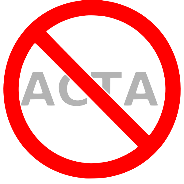 SVG Stop ACTA now sign clip art