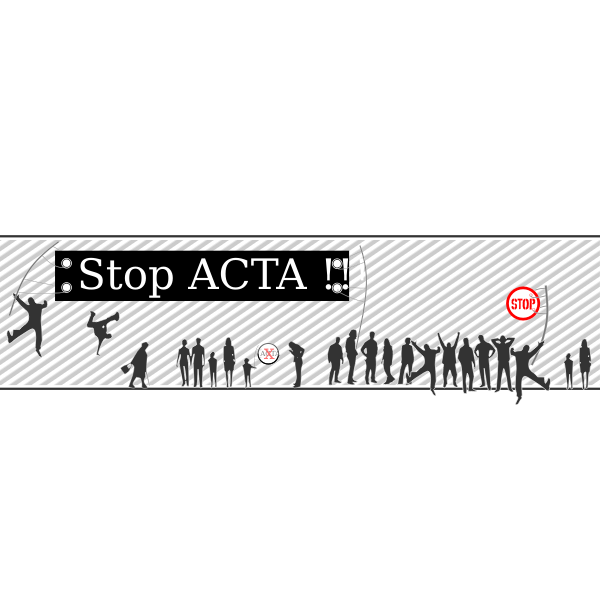 SVG Stop ACTA protest sign