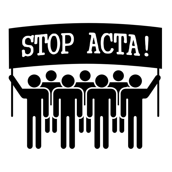 SVG STOP ACTA sign vector illustration