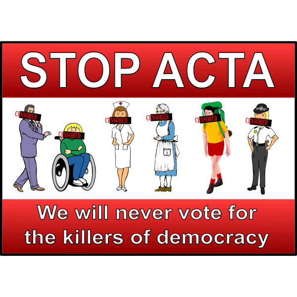 SVG Stop ACTA vector clip art