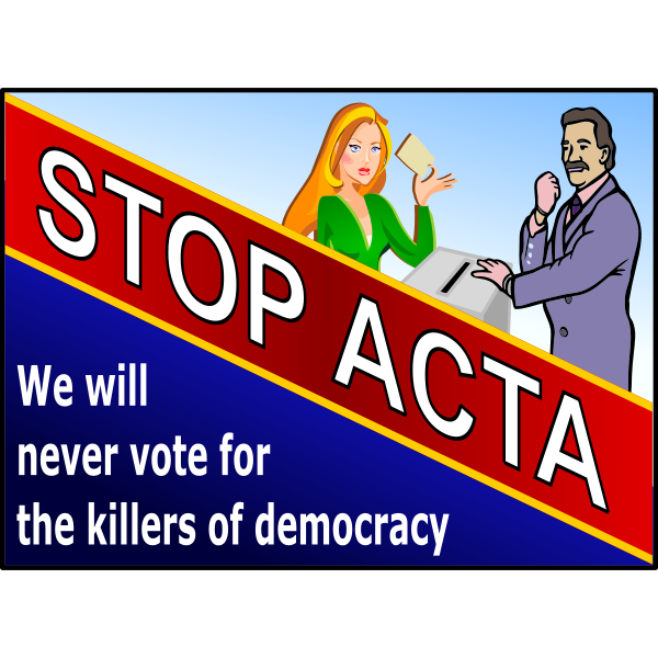 SVG Stop ACTA vector clip art