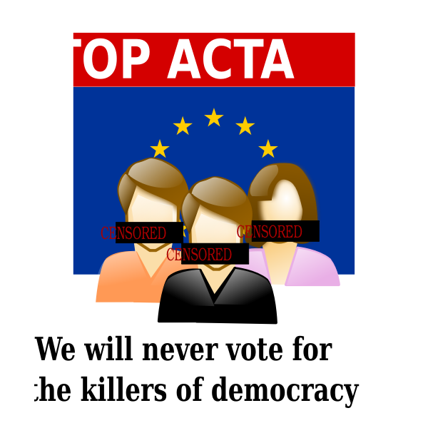 SVG Stop ACTA vector illustration