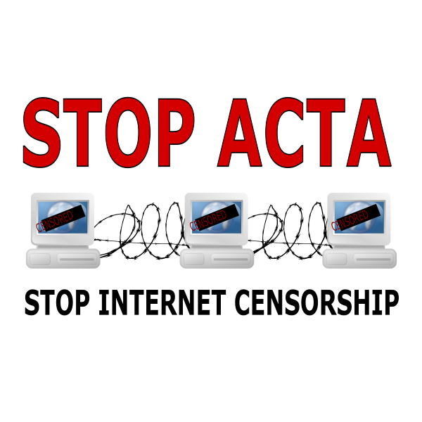 SVG Stop ACTA vector image