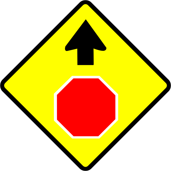 SVG Stop caution sign vector image