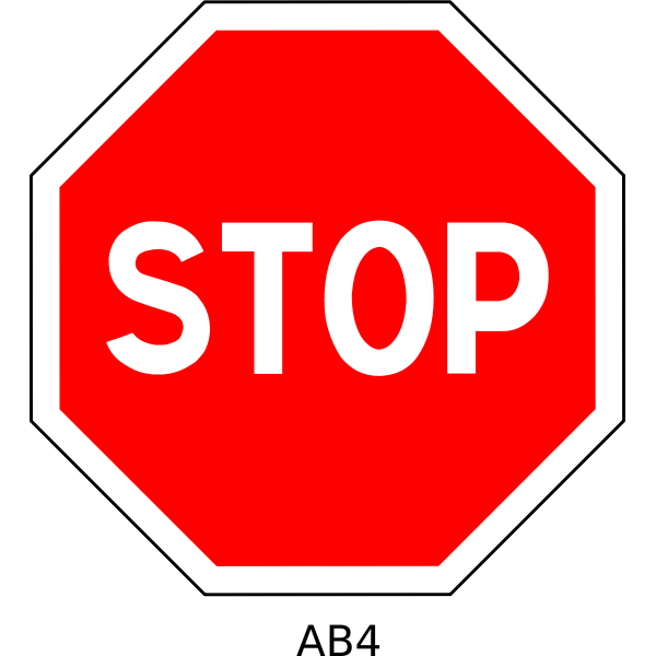 SVG Stop road sign vector illustration
