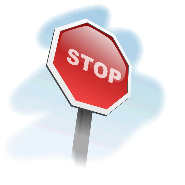 SVG Stop sign 3D vector image