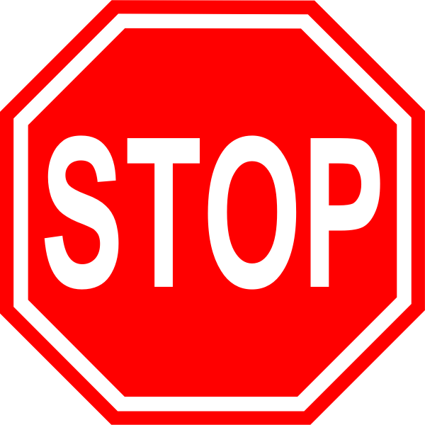 SVG Stop signal vector road sign