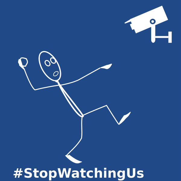 SVG StopWatchingUs label vector drawing