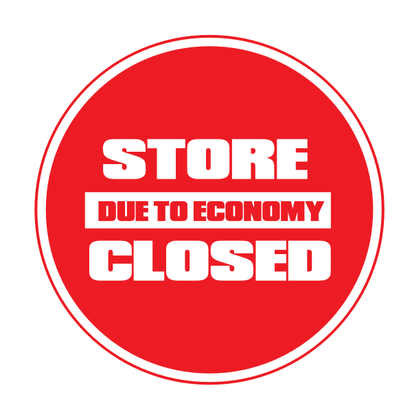 SVG Store closed sign