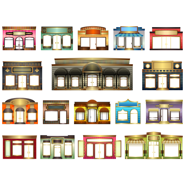 SVG Store front collection vector image