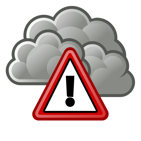 SVG Storm warning sign vector image