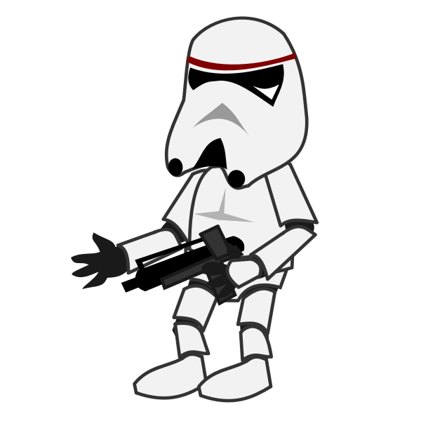 SVG Stormtrooper comic character vector image