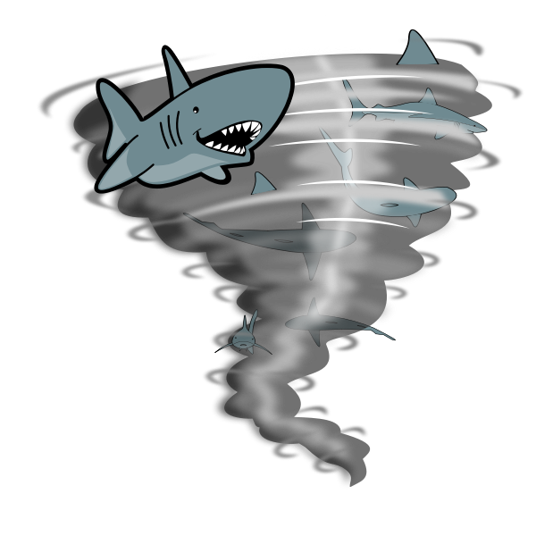 SVG Stormy with a chance of sharks