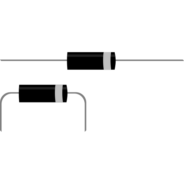SVG Straight and bent diodes vector image