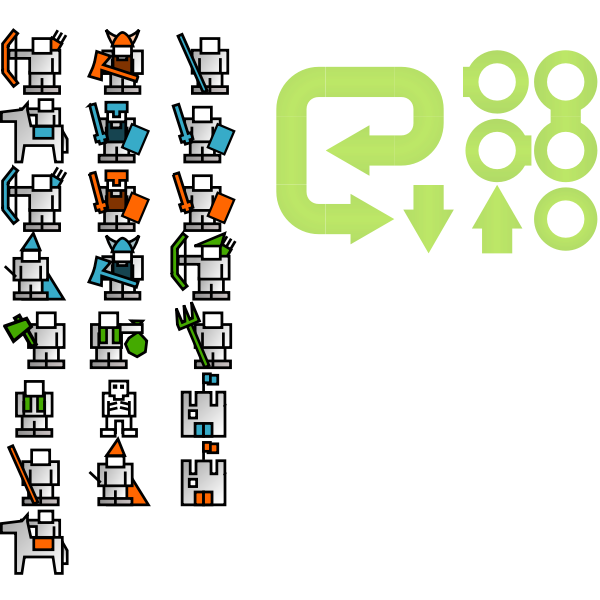 SVG Strategy game tileset vector illustration