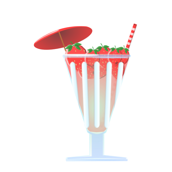 SVG Strawberry cup vector illustration