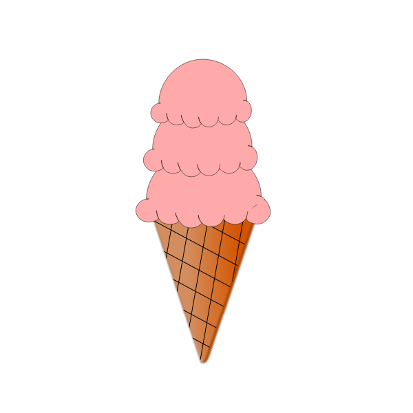 SVG Strawberry ice-cream