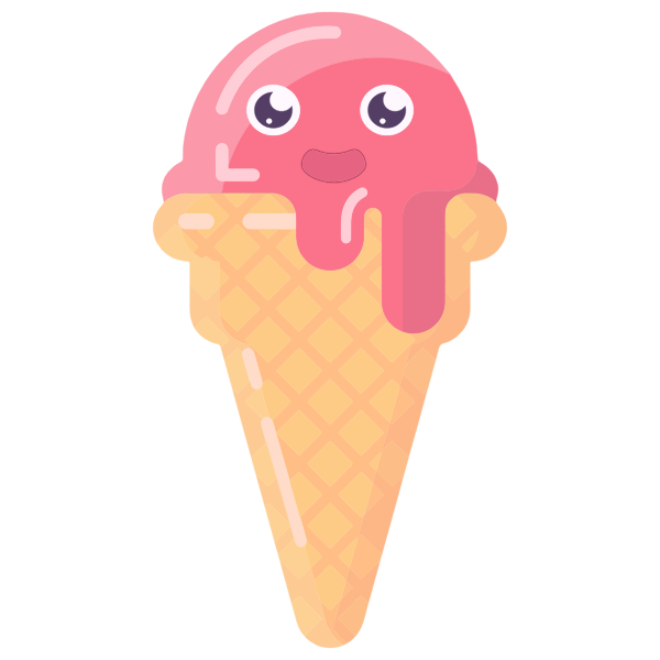 SVG Strawberry ice cream cone