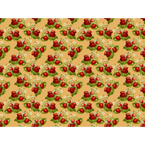 SVG Strawberry pattern with flowers