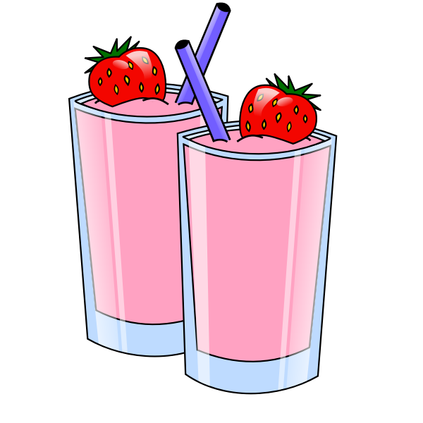 SVG Strawberry smoothie vector