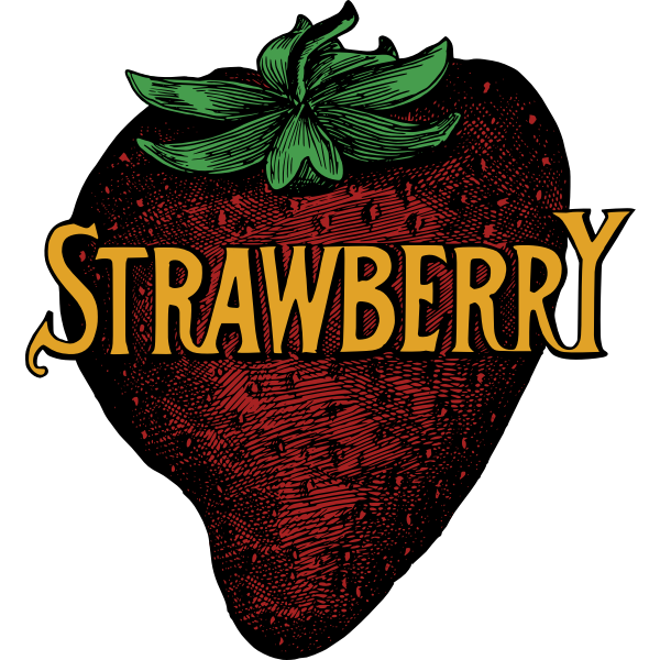 SVG Strawberry with text