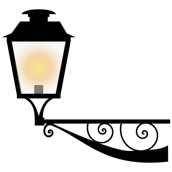 SVG Street lamp shinig
