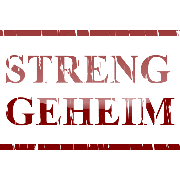 SVG Streng Geheim vector image