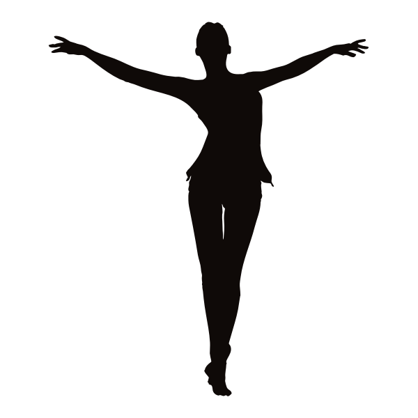 SVG Stretching ballerina image